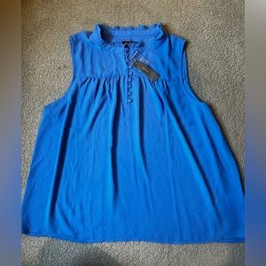 J. Crew Vibrant Blue Sleeveless Blouse